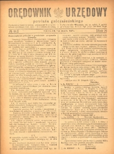 Orędownik Urzędowy Powiatu Gnieźnieńskiego: wychodzi w środy i soboty 1927.12.07 R.76 Nr91