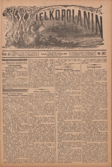 Wielkopolanin 1909.09.23 R.27 Nr217