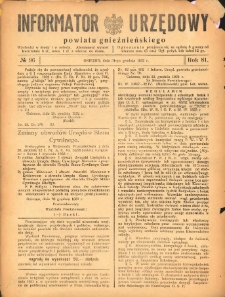 Informator Urzędowy Powiatu Gnieźnieńskiego 1932.12.31 R.81 Nr96