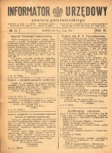 Informator Urzędowy Powiatu Gnieźnieńskiego 1932.02.13 R.81 Nr12