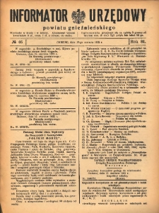 Informator Urzędowy Powiatu Gnieźnieńskiego 1932.06.18 R.81 Nr46