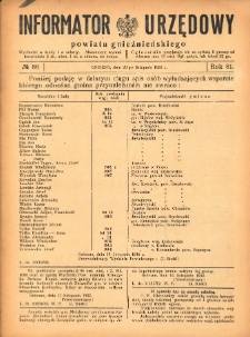 Informator Urzędowy Powiatu Gnieźnieńskiego 1932.11.23 R.81 Nr86