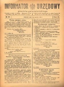 Informator Urzędowy Powiatu Gnieźnieńskiego 1932.12.10 R.81 Nr90