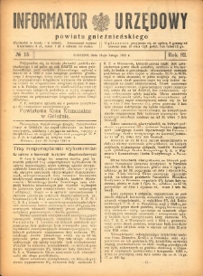 Informator Urzędowy Powiatu Gnieźnieńskiego 1933.02.18 R.82 Nr15