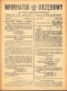 Informator Urzędowy Powiatu Gnieźnieńskiego 1933.02.22 R.82 Nr16