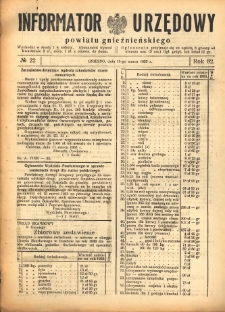 Informator Urzędowy Powiatu Gnieźnieńskiego 1933.03.15 R.82 Nr22