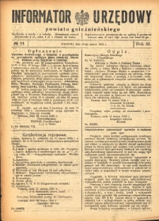 Informator Urzędowy Powiatu Gnieźnieńskiego 1933.03.22 R.82 Nr24