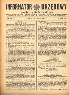 Informator Urzędowy Powiatu Gnieźnieńskiego 1933.05.13 R.82 Nr39