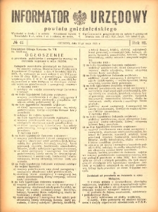 Informator Urzędowy Powiatu Gnieźnieńskiego 1933.05.20 R.82 Nr41