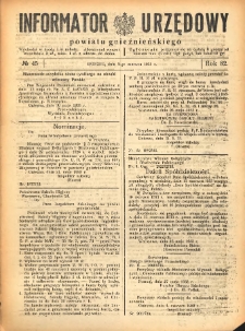 Informator Urzędowy Powiatu Gnieźnieńskiego 1933.06.03 R.82 Nr45