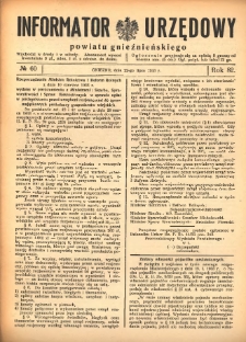 Informator Urzędowy Powiatu Gnieźnieńskiego 1933.07.22 R.82 Nr60