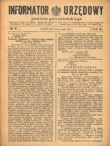 Informator Urzędowy Powiatu Gnieźnieńskiego 1933.08.12 R.82 Nr66