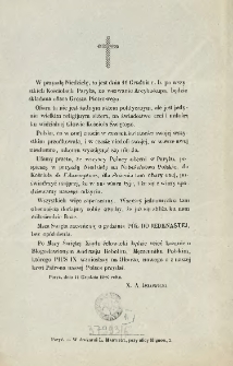 [Zaproszenie Inc.:] " W przyszłą niedzielę, to jest dnia 16 grudnia r. b. po wszystkich Kościołach Paryża ..."