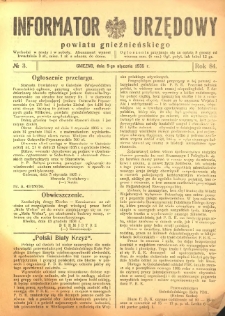 Informator Urzędowy Powiatu Gnieźnieńskiego 1935.01.09 R.84 Nr3