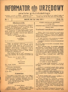 Informator Urzędowy Powiatu Gnieźnieńskiego 1935.02.02 R.84 Nr7