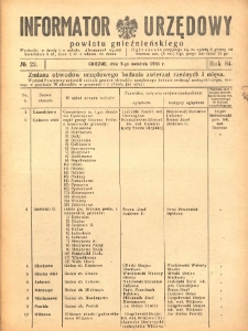Informator Urzędowy Powiatu Gnieźnieńskiego 1935.04.03 R.84 Nr22