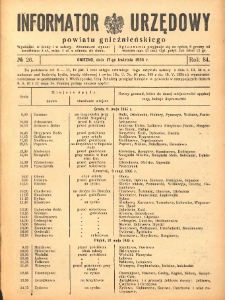 Informator Urzędowy Powiatu Gnieźnieńskiego 1935.04.17 R.84 Nr26