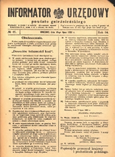 Informator Urzędowy Powiatu Gnieźnieńskiego 1935.07.10 R.84 Nr46