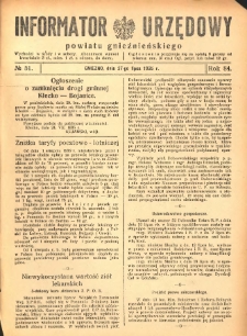 Informator Urzędowy Powiatu Gnieźnieńskiego 1935.07.27. R.84 Nr51