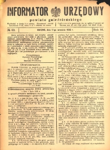 Informator Urzędowy Powiatu Gnieźnieńskiego 1935.09.11 R.84 Nr63