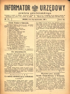 Informator Urzędowy Powiatu Gnieźnieńskiego 1935.10.12 R.84 Nr70