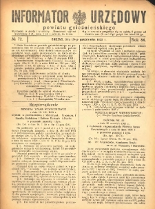 Informator Urzędowy Powiatu Gnieźnieńskiego 1935.10.19 R.84 Nr72