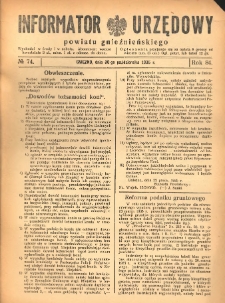 Informator Urzędowy Powiatu Gnieźnieńskiego 1935.10.30 R.84 Nr74