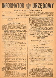 Informator Urzędowy Powiatu Gnieźnieńskiego 1937.01.13 R.86 Nr3