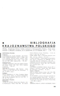 Bibljografja krajoznawstwa polskiego (Według "Urzędowego Wykazu Druków wydanych w Rzeczypospolitej Polskiej", Druki zarejestrowane w Bibljotece Narodowej od 14 października 1934 R. Nr 42 do 9 listopada 1935 R. Nr 45)
