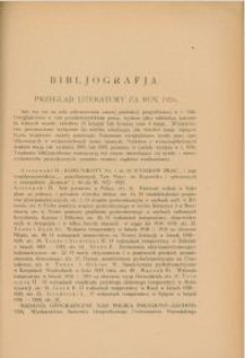 Bibljografja. Przegląd literatury za rok 1926