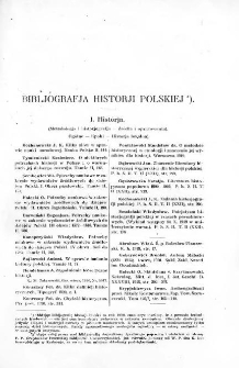 Bibljografja historji polskiej