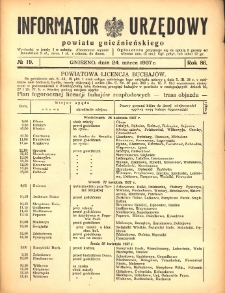 Informator Urzędowy Powiatu Gnieźnieńskiego 1937.03.24 R.86 Nr19