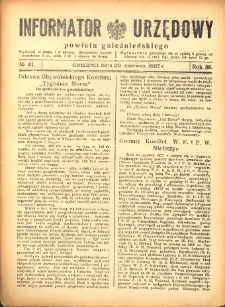 Informator Urzędowy Powiatu Gnieźnieńskiego 1937.06.29 R.86 Nr41