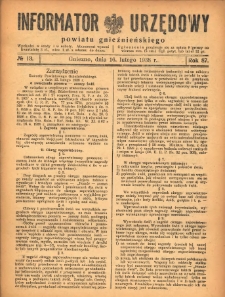 Informator Urzędowy Powiatu Gnieźnieńskiego 1938.02.16 R.87 Nr13