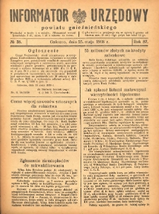 Informator Urzędowy Powiatu Gnieźnieńskiego 1938.05.25 R.87 Nr38
