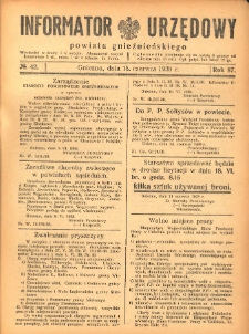 Informator Urzędowy Powiatu Gnieźnieńskiego 1938.06.15 R.87 Nr42