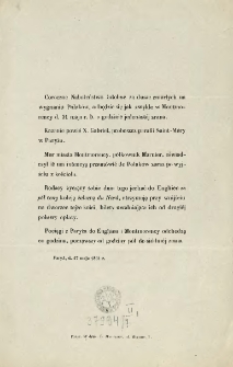 [Zawiadomienie Inc.:] " Coroczne nabożeństwo żałobne za dusze zmarłych na wygnaniu Polak&oacute;w ..."
