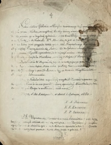 [Zawiadomienie Inc.:] " Nabożeństwo Polskie w paryżu zawieszone być musiało ..."