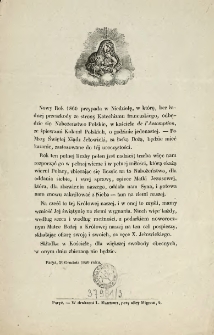 [Zaproszenie Inc.:] " Nowy Rok 1860 przypada w niedzielę, w którą, bez żadnej przeszkody ..."
