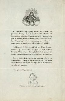 [Zaproszenie Inc.:] " W uroczystość Najświętszej Panny Gromnicznej ..."