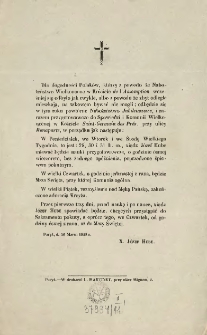 [Zaproszenie Inc.:] " Dla dogodności Polaków, którzy z powodu że Nabożeństwa Wielkanocne ..."