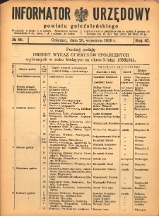 Informator Urzędowy Powiatu Gnieźnieńskiego 1938.09.28 R.87 Nr66
