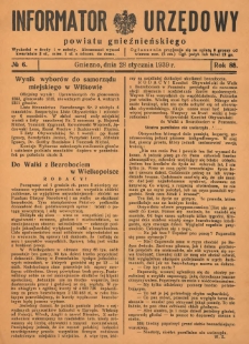 Informator Urzędowy Powiatu Gnieźnieńskiego 1939.01.28 R.88 Nr6