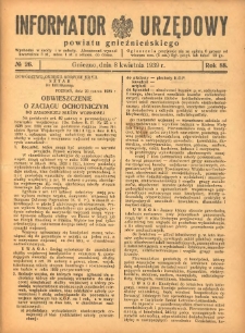 Informator Urzędowy Powiatu Gnieźnieńskiego 1939.04.08 R.88 Nr26