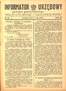 Informator Urzędowy Powiatu Gnieźnieńskiego 1939.05.06 R.88 Nr33