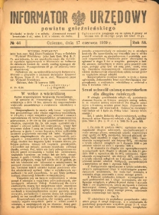 Informator Urzędowy Powiatu Gnieźnieńskiego 1939.06.17 R.88 Nr44