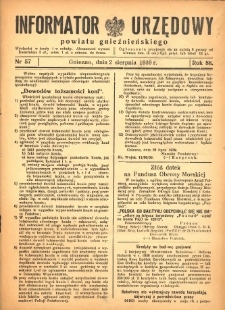 Informator Urzędowy Powiatu Gnieźnieńskiego 1939.08.02 R.88 Nr57