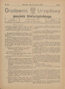Orędownik Urzędowy Powiatu Wolsztyńskiego: za redakcję odpowiada Starostwo 1923.06.15 R.1 Nr15