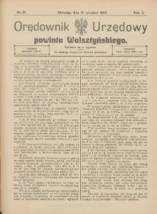 Orędownik Urzędowy Powiatu Wolsztyńskiego: za redakcję odpowiada Starostwo 1925.09.14 R.3 Nr37