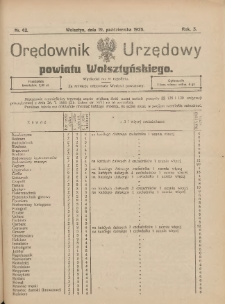Orędownik Urzędowy Powiatu Wolsztyńskiego: za redakcję odpowiada Starostwo 1925.10.19 R.3 Nr42